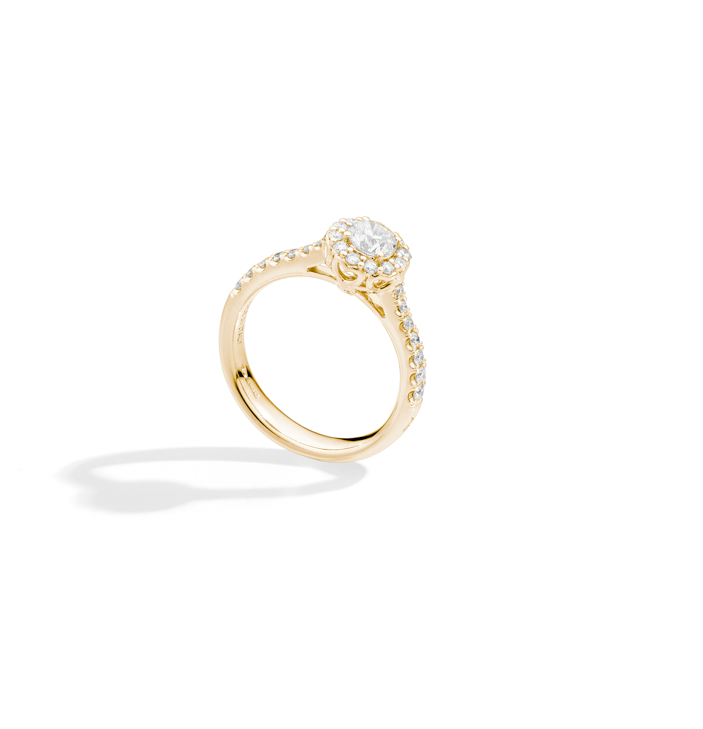 Solitario Halo In Oro Giallo E Diamanti Halo Recarlo | R01SC018/G040-14 - immagine 2