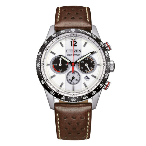 Orologio Uomo Racing Crono Cinturino Pelle Marrone Citizen | CA4714-04A