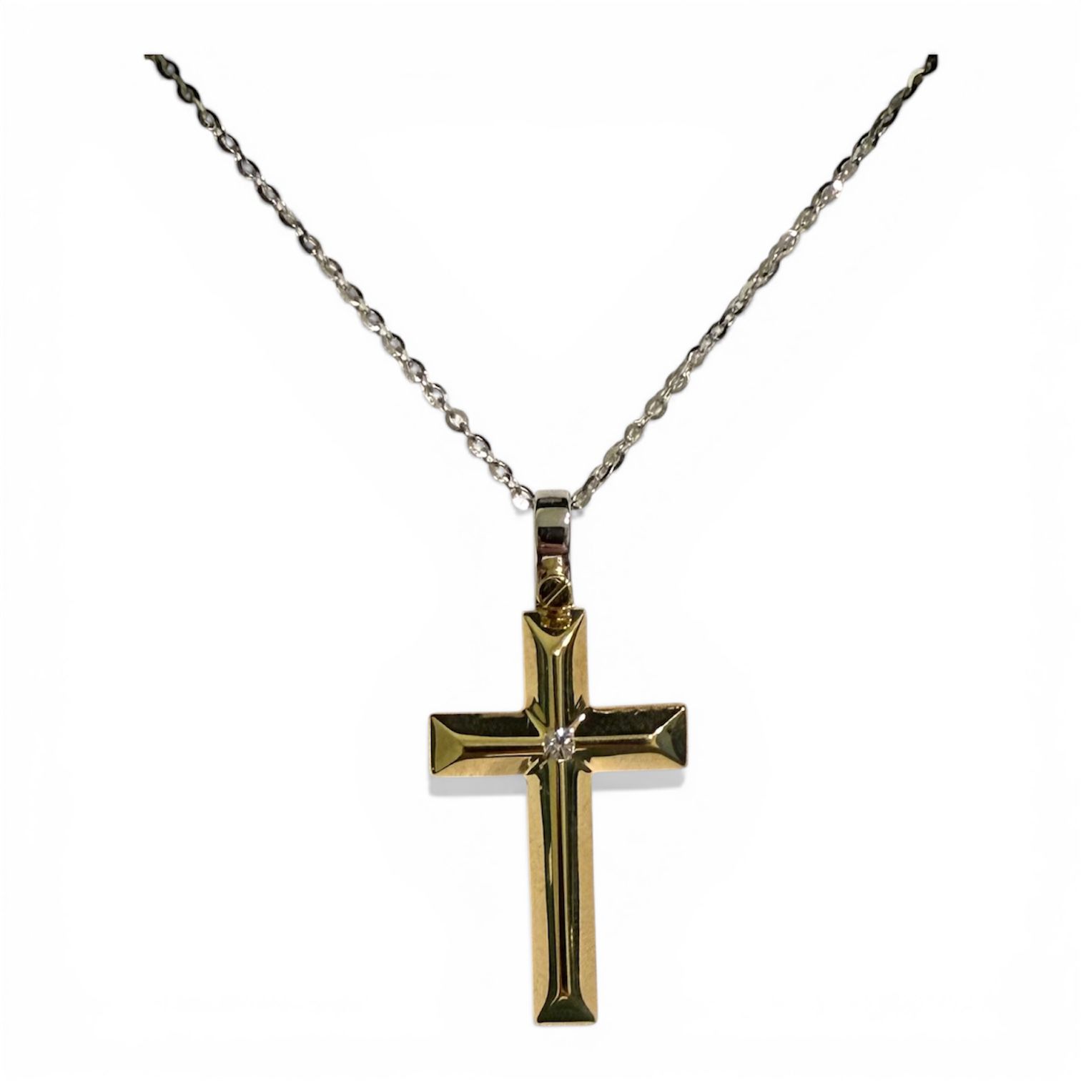 Collana Uomo In Oro Con Croce Zancan | EC817GB