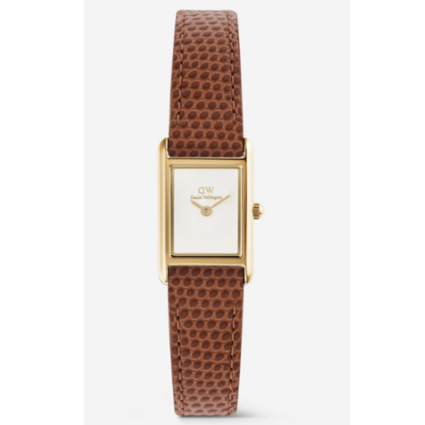 Orologio Bound Mini Light Brown Lizard Gold Daniel Wellington | DW00100905