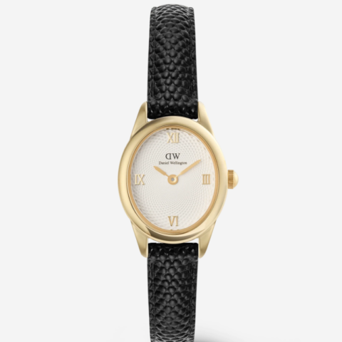 Orologio Ophelia Mini Black Lizard White Guilloché Gold Daniel Wellington | DW00100890