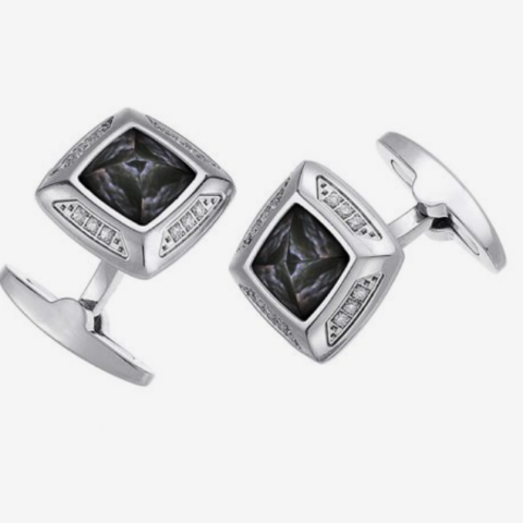 Gemelli Uomo In Acciaio Gioielli Zancan | EHG016B-MN