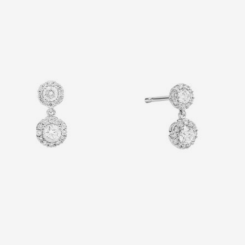 Orecchini In Oro Bianco Anniversary Halo Recarlo | E01DE018/029