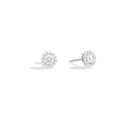 Orecchini In Oro Bianco Anniversary Halo Recarlo | E01SC018/021