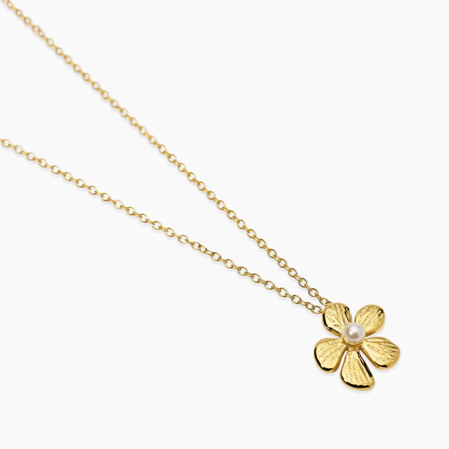 Girocollo Con Fiore In Acciaio Dorato Martellato Kidult | 851141 - immagine 2