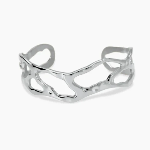 Bracciale Cuff In Acciaio Martellato Kidult | 831251
