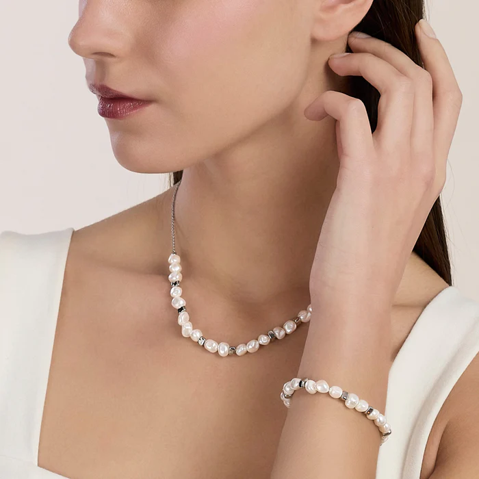 Girocollo In Acciaio Con Perle Conchiglia Kidult | 851126 - immagine 3