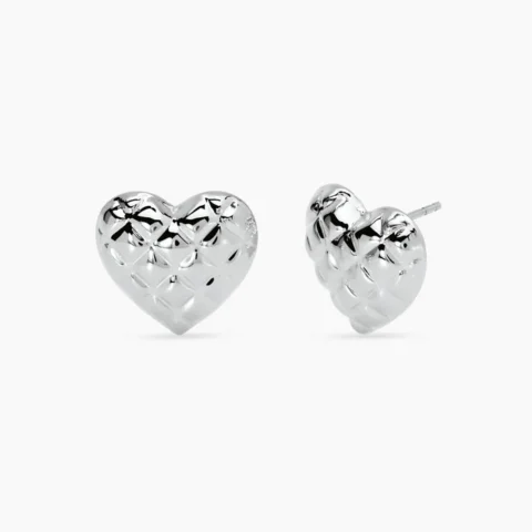 Orecchini Cuore In Acciaio Matelassé Kidult | 861120