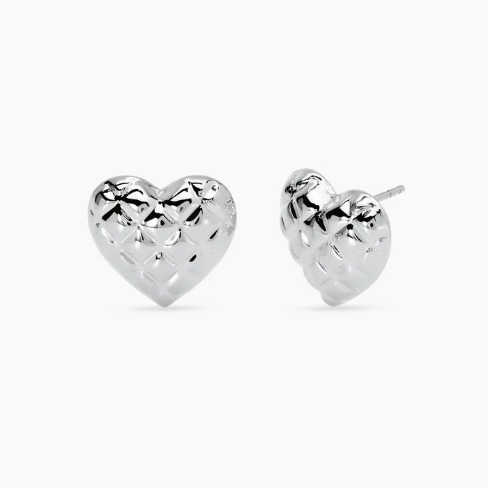 Orecchini Cuore In Acciaio Matelassé Kidult | 861120