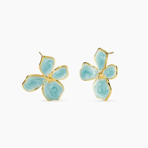Orecchini Fiore In Acciaio Dorato Smaltati Kidult | 861150