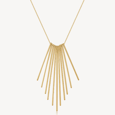 Collana Lunga Dorata Pendente Con Barrette Brosway | BAU04