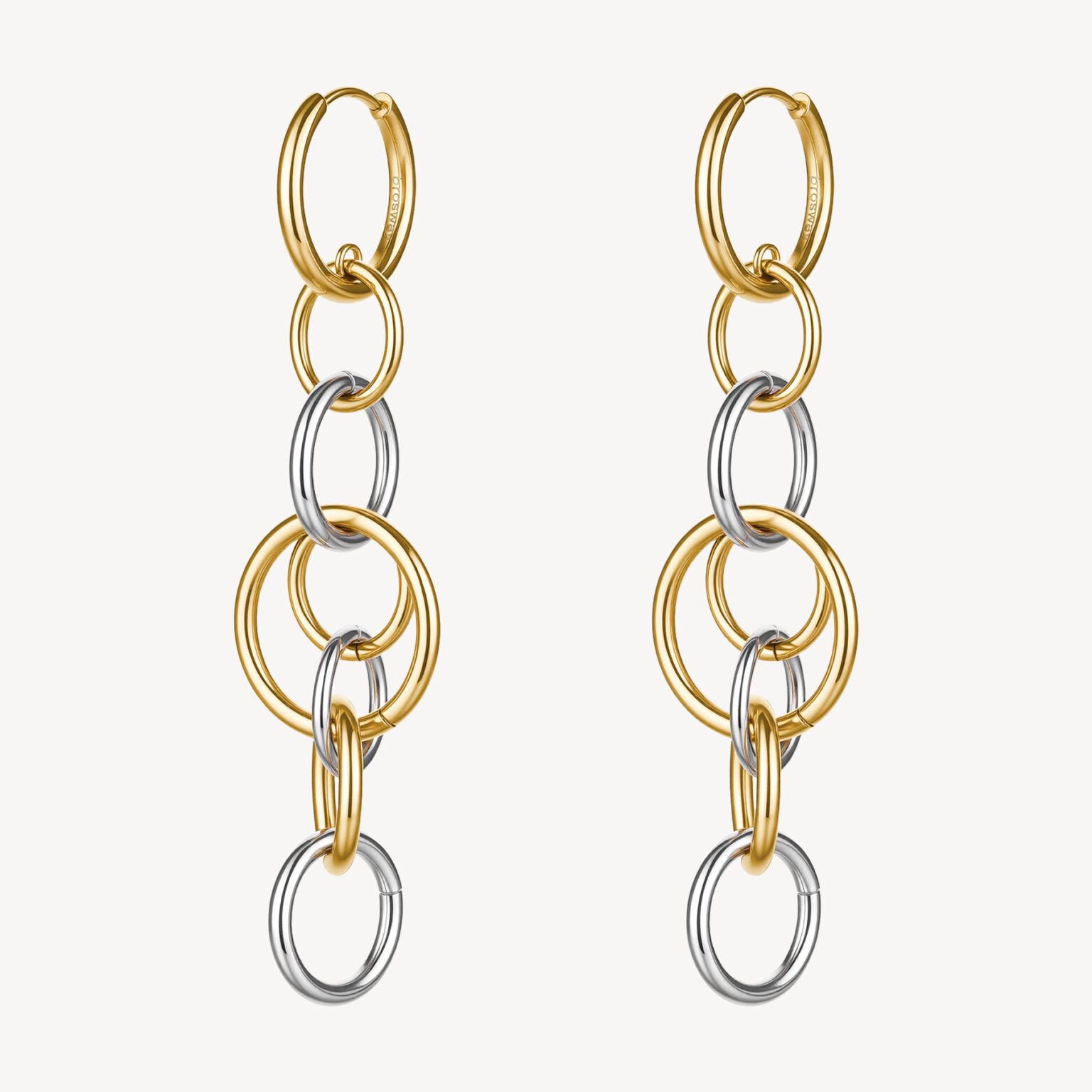 Orecchini Bicolor Con Cerchi Intersecati Brosway | BAU29