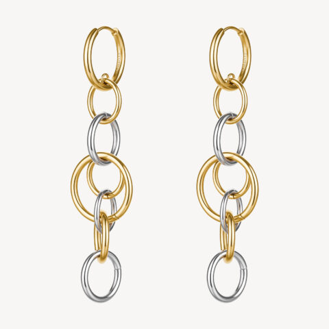 Orecchini Bicolor Con Cerchi Intersecati Brosway | BAU29