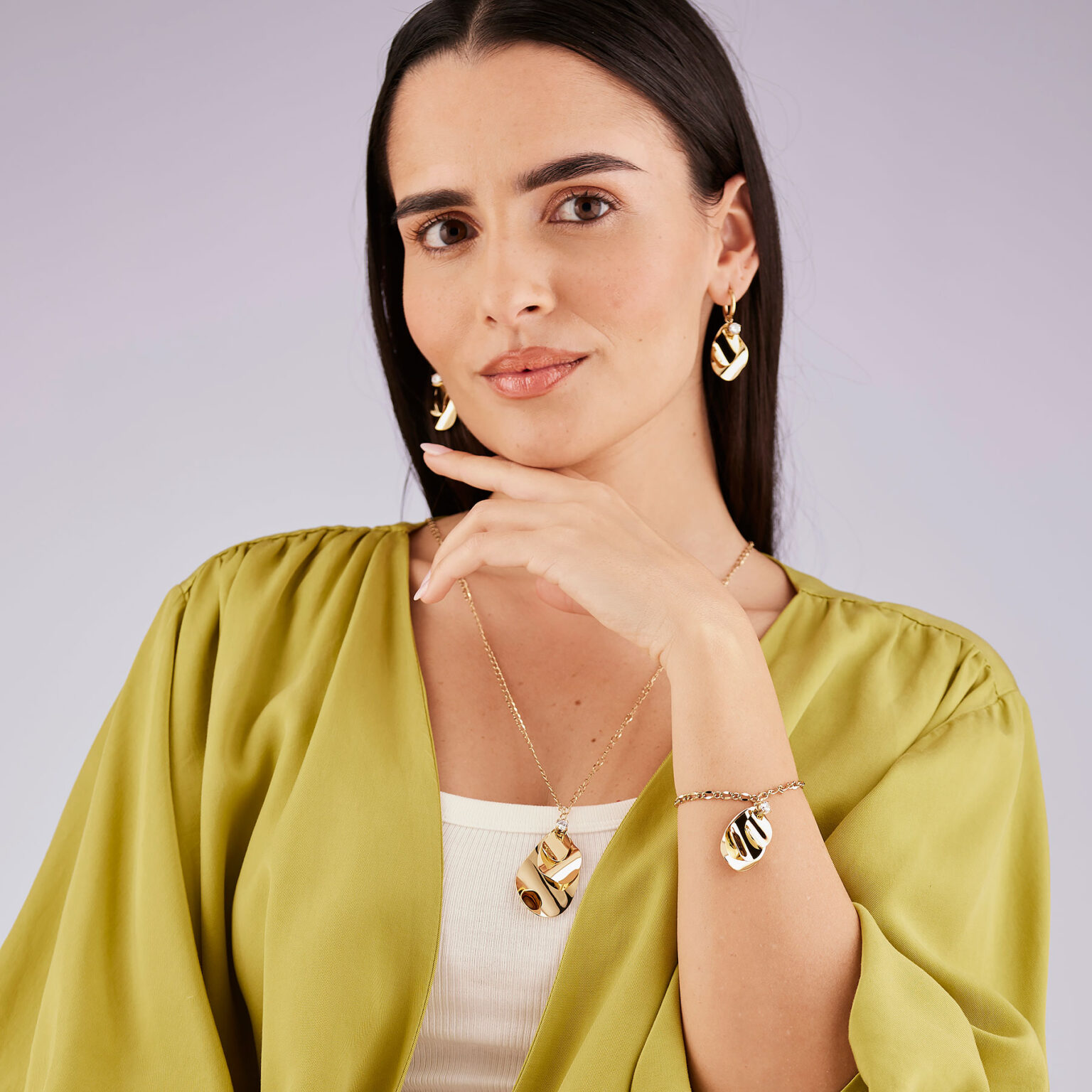 Bracciale Dorato Con Pendenti E Cristallo Brosway | BOM12 - immagine 3