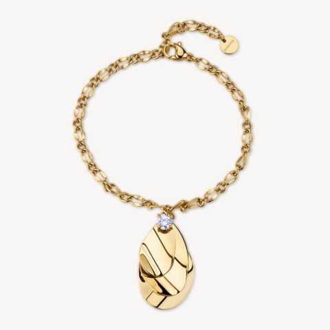 Bracciale Dorato Con Pendenti E Cristallo Brosway | BOM12