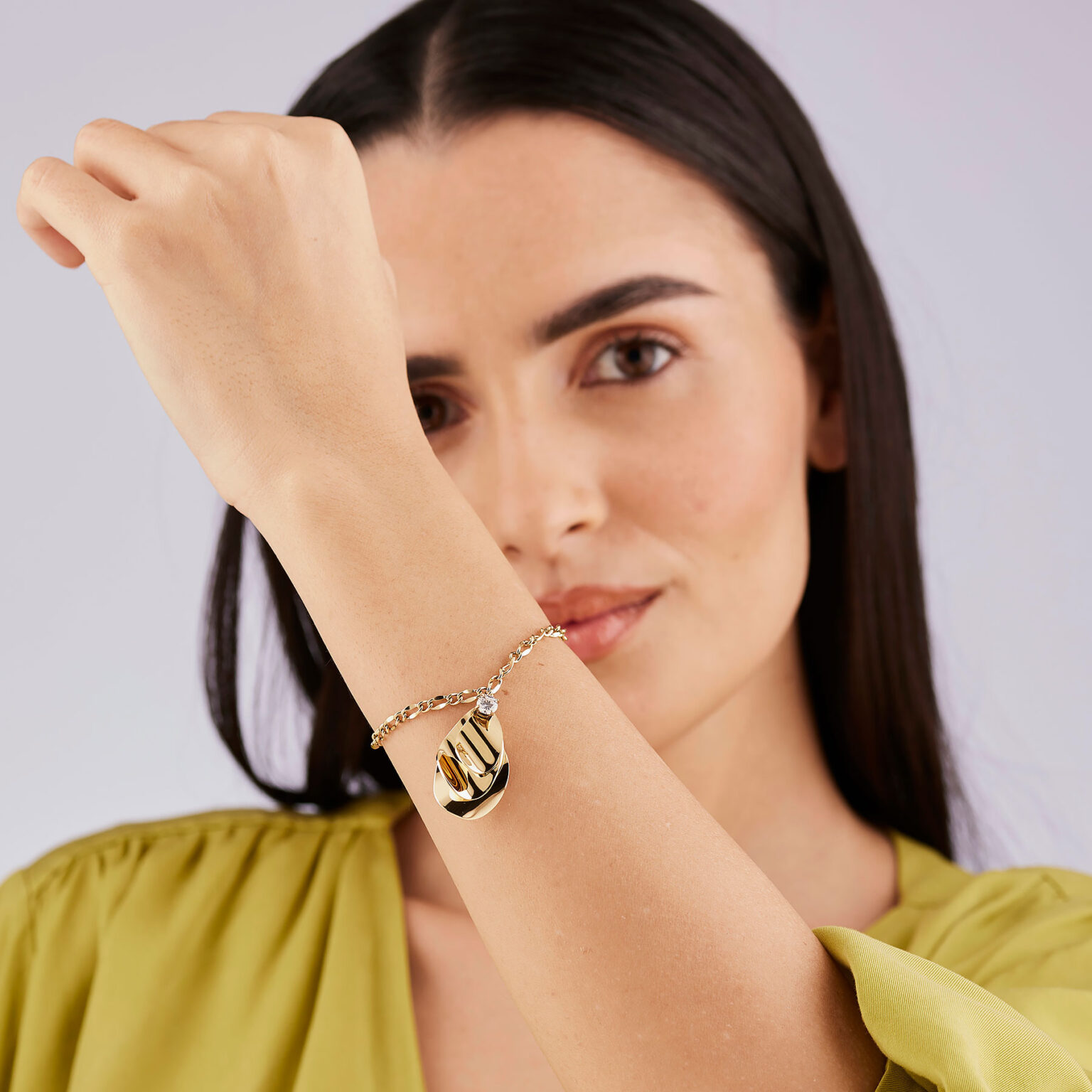 Bracciale Dorato Con Pendenti E Cristallo Brosway | BOM12 - immagine 4