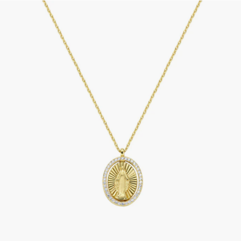 Collana Ottone Placcato Oro 18kt Miracolosa Con Medaglia Girevole Amen | OTCLDOMIGBZ
