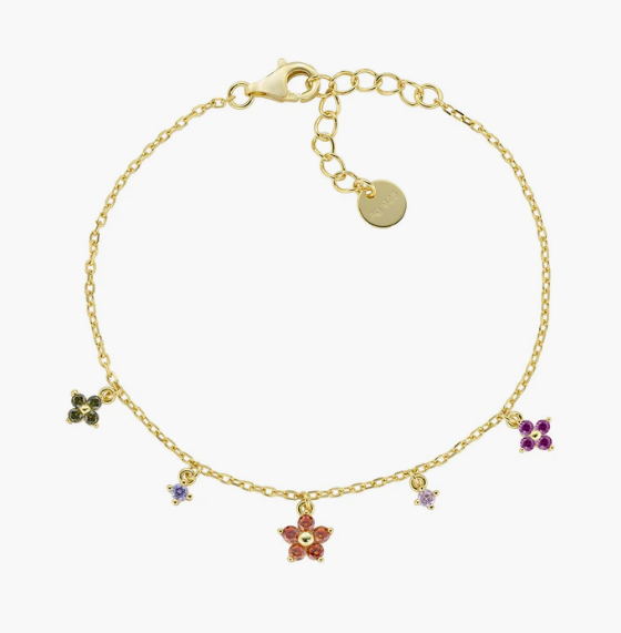 Bracciale Primula Arancione Dorato in Argento Amen | BRFIMGAR1