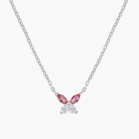 Collana Petali Rosso Ciliegia in Argento Amen | CLBUTBBCI