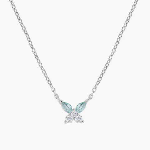 Collana Petali Blu London in Argento Amen | CLBUTBBLB