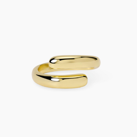 Anello Regolabile In Argento Placcato Oro Mabina | 523494