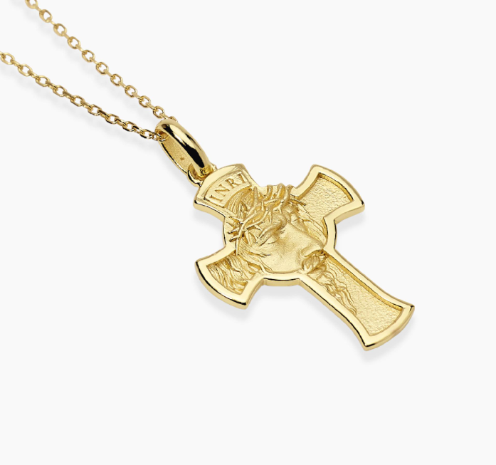 Collana In Argento Dorato Con Pendente Croce Uomo Mabina | 553879 - immagine 2