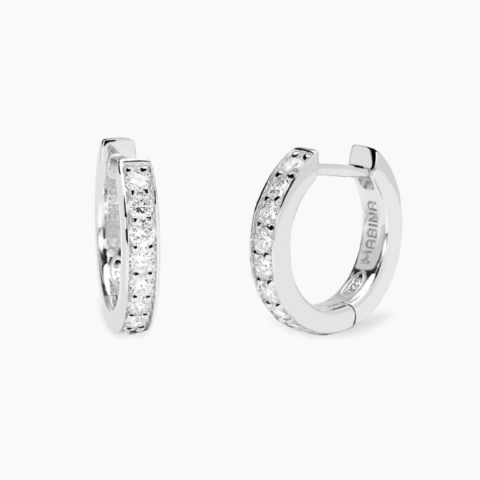 Orecchini Cerchio Con Diamanti Lab-Grown 0,025 Carati Mabina | 563989