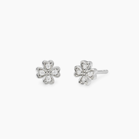 Orecchini Quadrifoglio Con Diamanti Lab-Grown Mabina | 563901