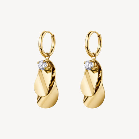 Orecchini Dorati Bloom Con Pendenti E Cristallo Brosway | BOM22