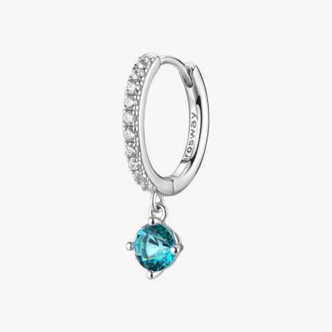 Orecchino A Cerchio Aqua Green Brosway Fancy | FAG12