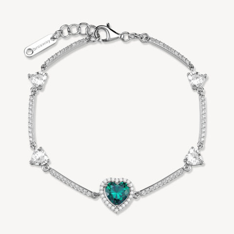 Bracciale Semirigido Con Cuori Emerald Brosway Fancy | FLG145
