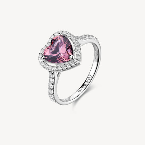 Anello Con Cuore E Zirconi Tender Pink Brosway Fancy | FTP25
