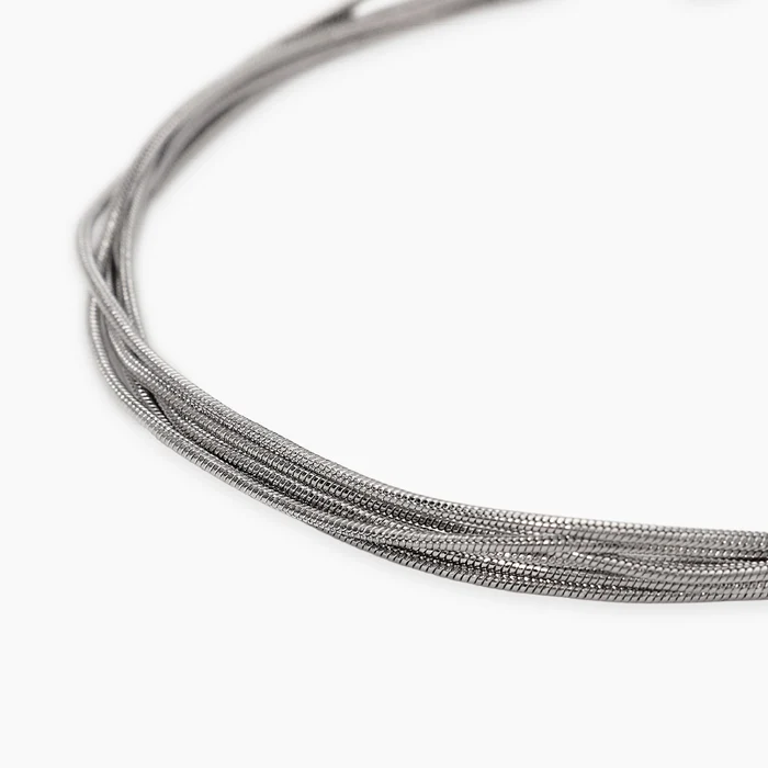 Bracciale Multifilo Argentato Con Catene Snake Kidult | 831152 - immagine 3