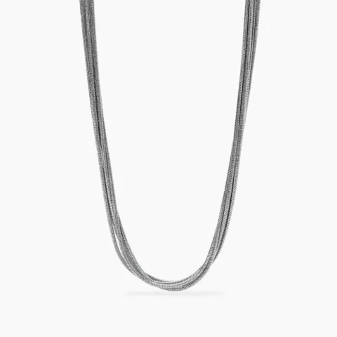 Girocollo In Acciaio Argentato Con Catene Snake Kidult | 851097