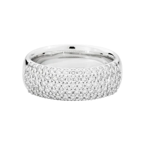 Anello A Fascia In Oro Bianco E Diamanti Recarlo | R01FL020/093-16