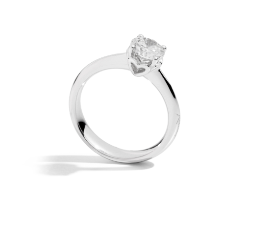 Anello Solitario In Oro Bianco E Diamanti Gioielli Recarlo Anniversary | R01SO001/024-15 - immagine 2