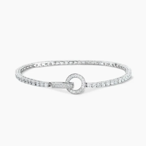 Bracciale Tennis Con Zirconi E Chiusura Tonda Gioielli Mabina | 533050/M