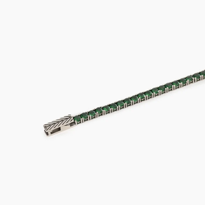 Bracciale Tennis Smeraldi Sintetici Gioielli Mabina | 533579-S - immagine 2