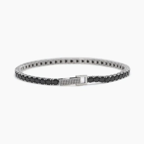 Bracciale Tennis Con Zirconi Neri Gioielli Mabina | 533580-S
