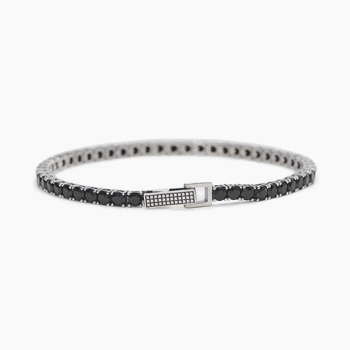 Bracciale Tennis Con Zirconi Neri Gioielli Mabina | 533580-S