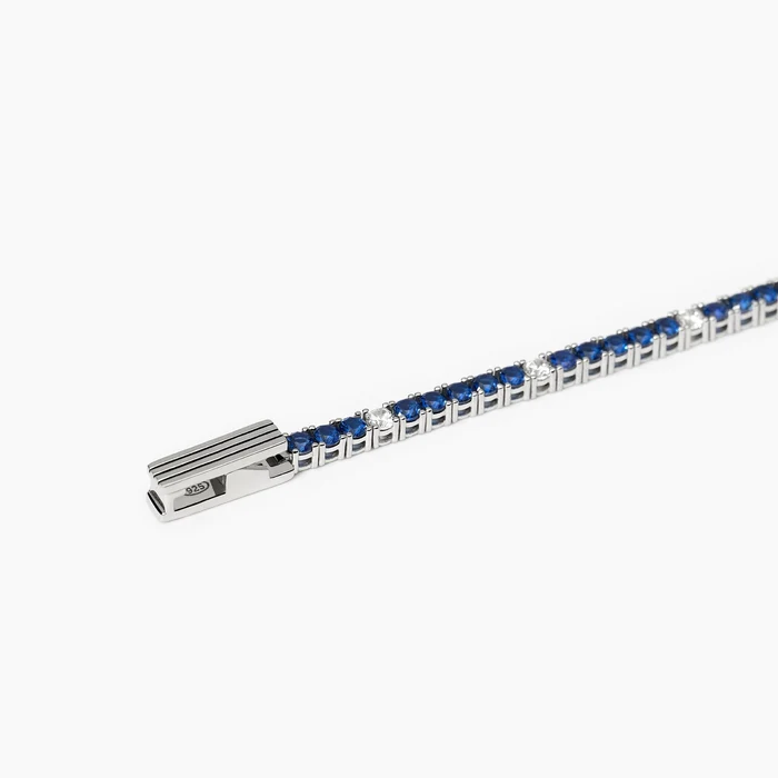 Bracciale Tennis Con Zirconi Blu E Bianchi Gioielli Mabina | 533701-M - immagine 2