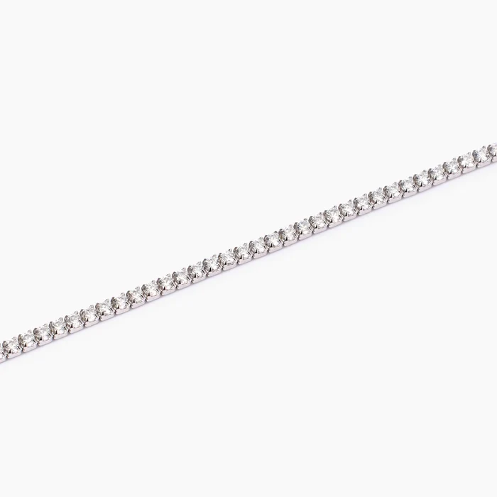 Bracciale Tennis Sottile In Argento Con Zirconi Gioielli Mabina | 533957 - immagine 2