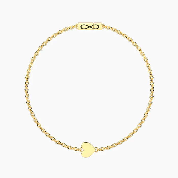 Bracciale Infinity In Acciaio Dorato Con Cuore Kidult | 732401 - immagine 2