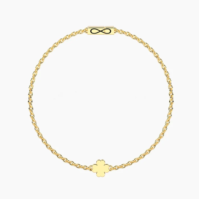 Bracciale Infinity In Acciaio Dorato Con Quadrifoglio Kidult | 732402 - immagine 2