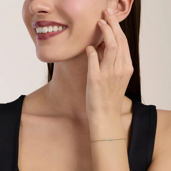 Bracciale Infinity In Acciaio Dorato Con Diamante Lab-Grown Kidult | 732405 - immagine 4