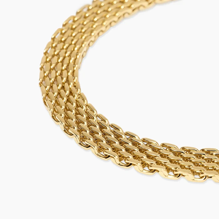Bracciale Regolabile Dorato Con Catena Mesh Kidult | 831253 - immagine 3