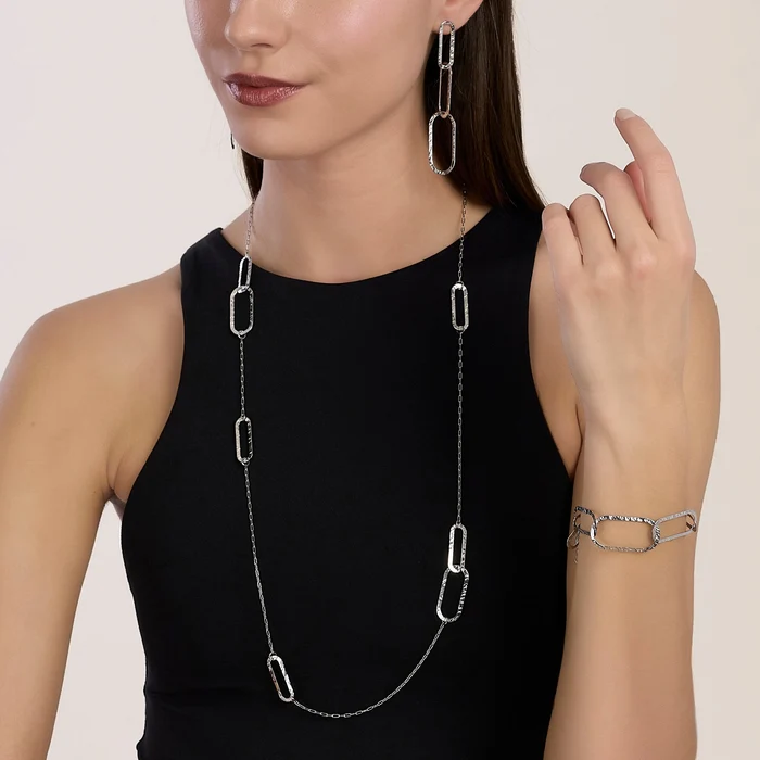 Collana Con Maglie Allungate Martellate Kidult | 851139 - immagine 3