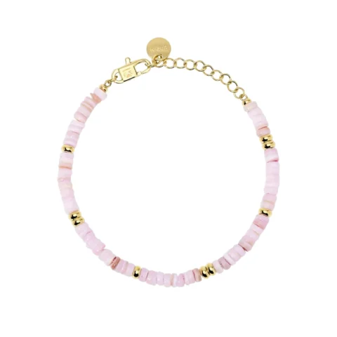 Bracciale Dorato Con Perle Conchiglie Rosa Kidult | 831236