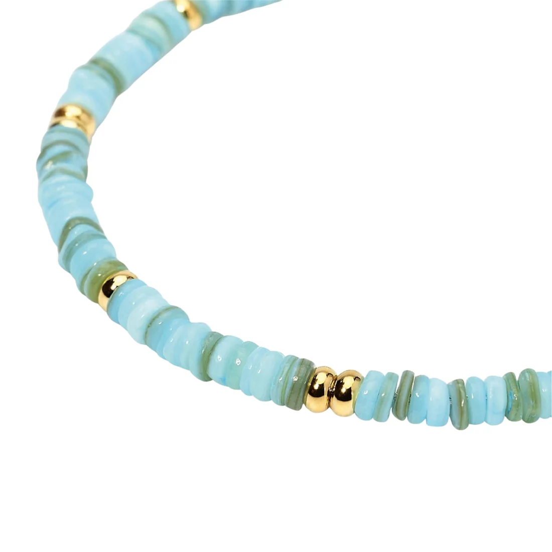 Bracciale Dorato Con Perle Conchiglie Azzurre Kidult | 831237 - immagine 3