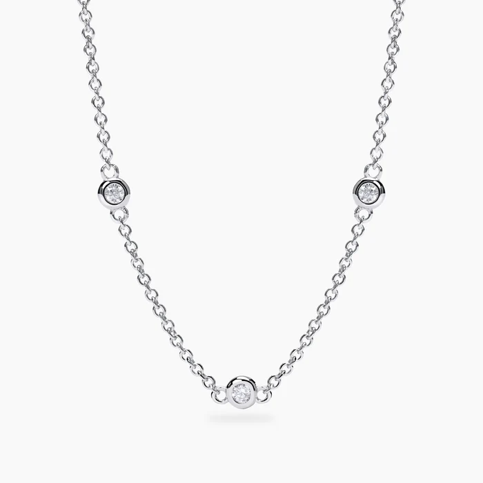 Collana Con Punti Luce In Diamanti Lab-Grown 0,027 Carati Mabina | 553815